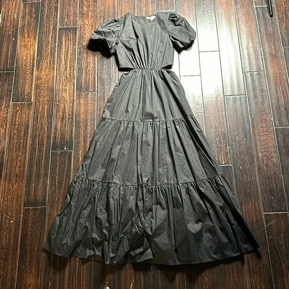 Wayf | Dresses | Long Maxi Dress With Cut Outs Saks Fifth Avenue Brand  Casual Puff Sleeve | Poshmark